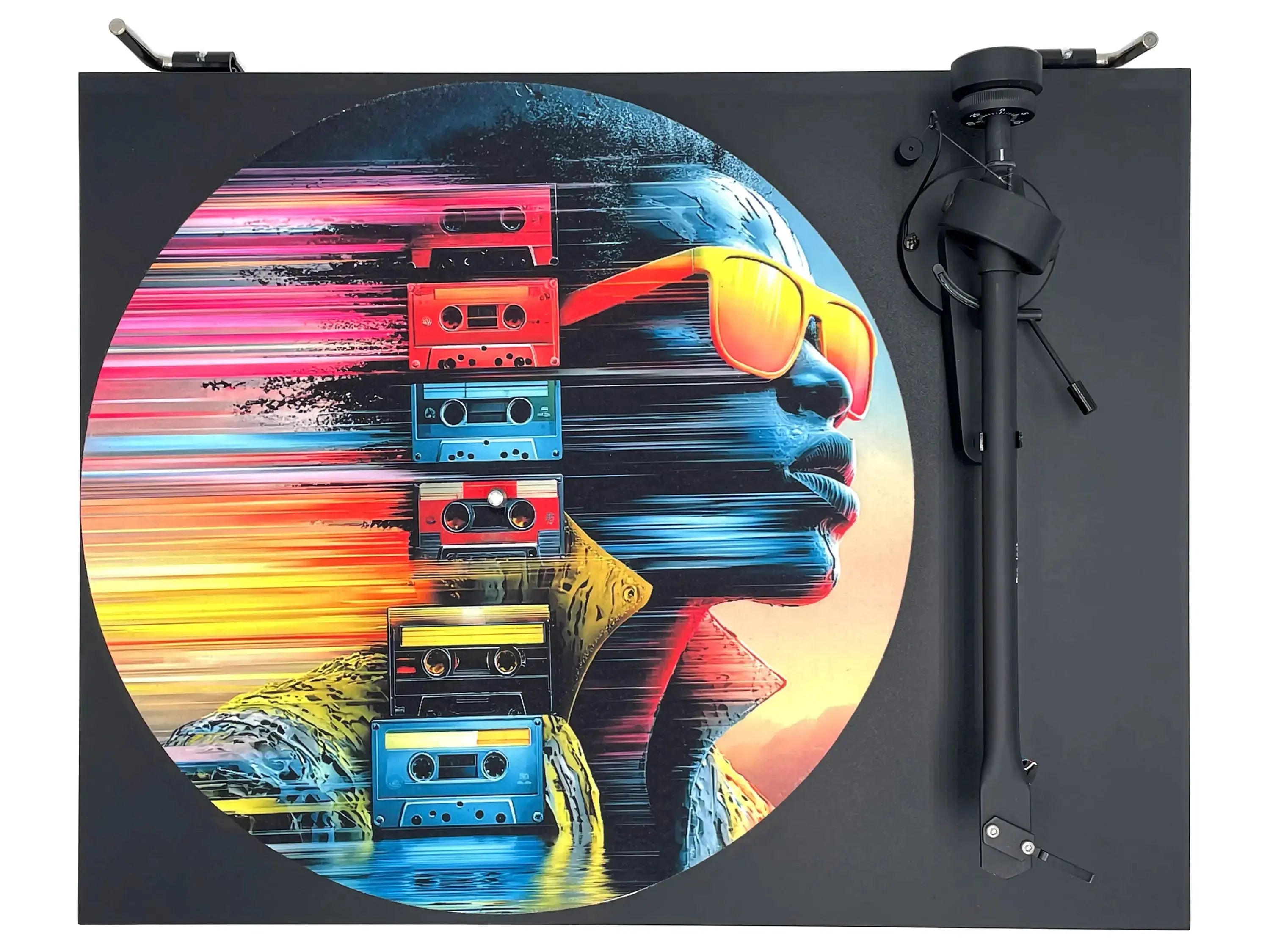 Feutrine pour platine vinyle « AUDIO TAPES » - groovarts.com