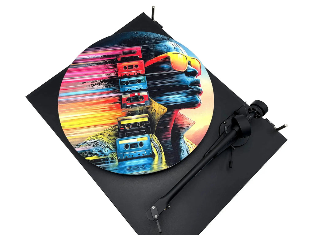 Feutrine pour platine vinyle « AUDIO TAPES » - groovarts.com