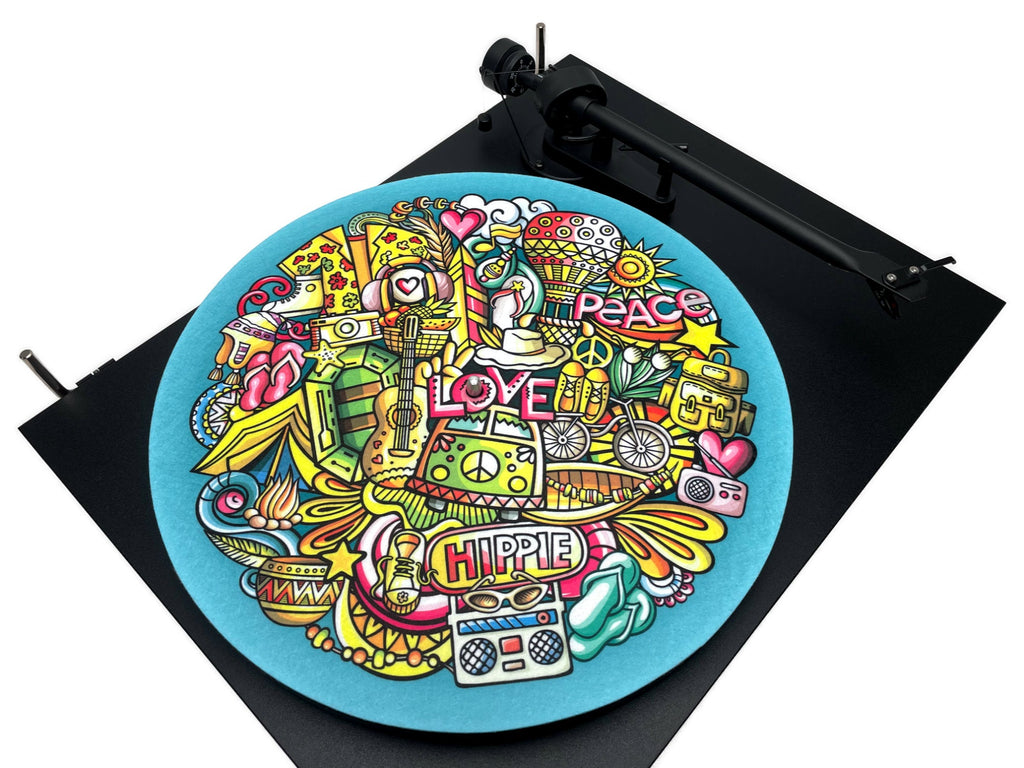 Feutrine pour platine vinyle « HIPPIE » - groovarts.com