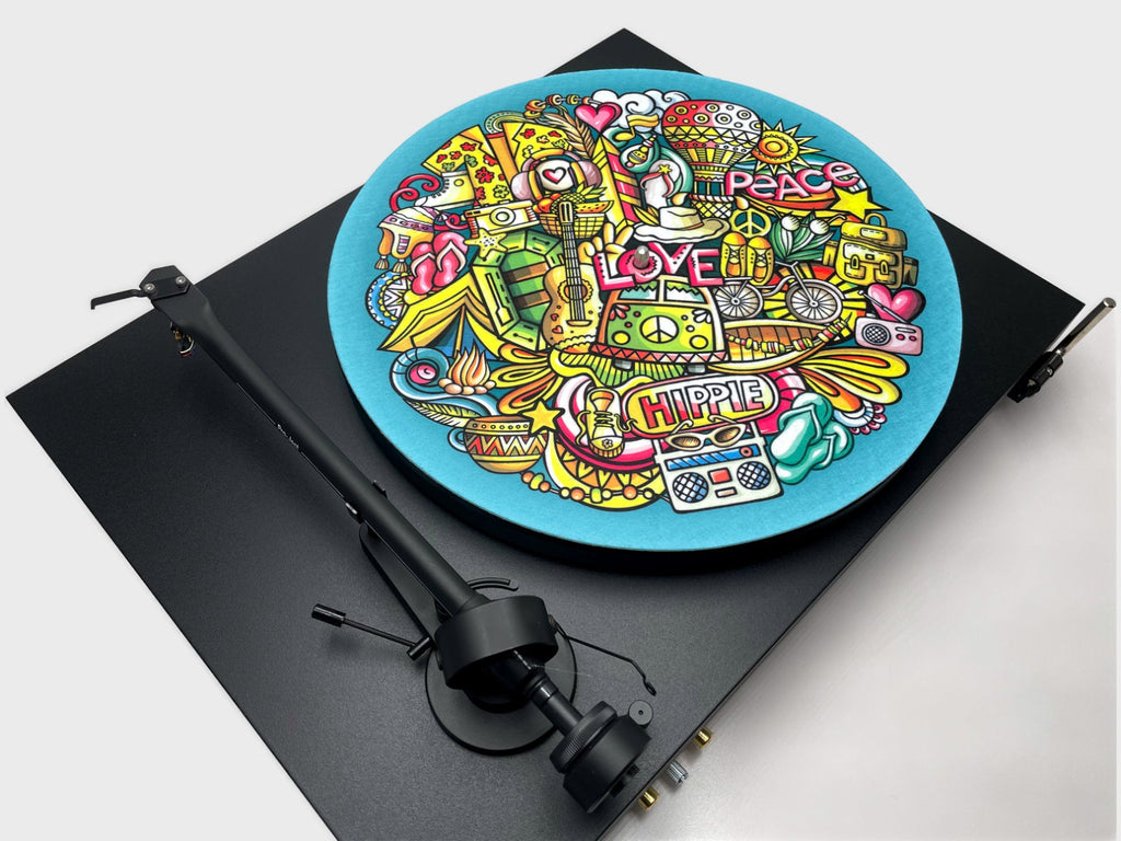 Feutrine pour platine vinyle « HIPPIE » - groovarts.com