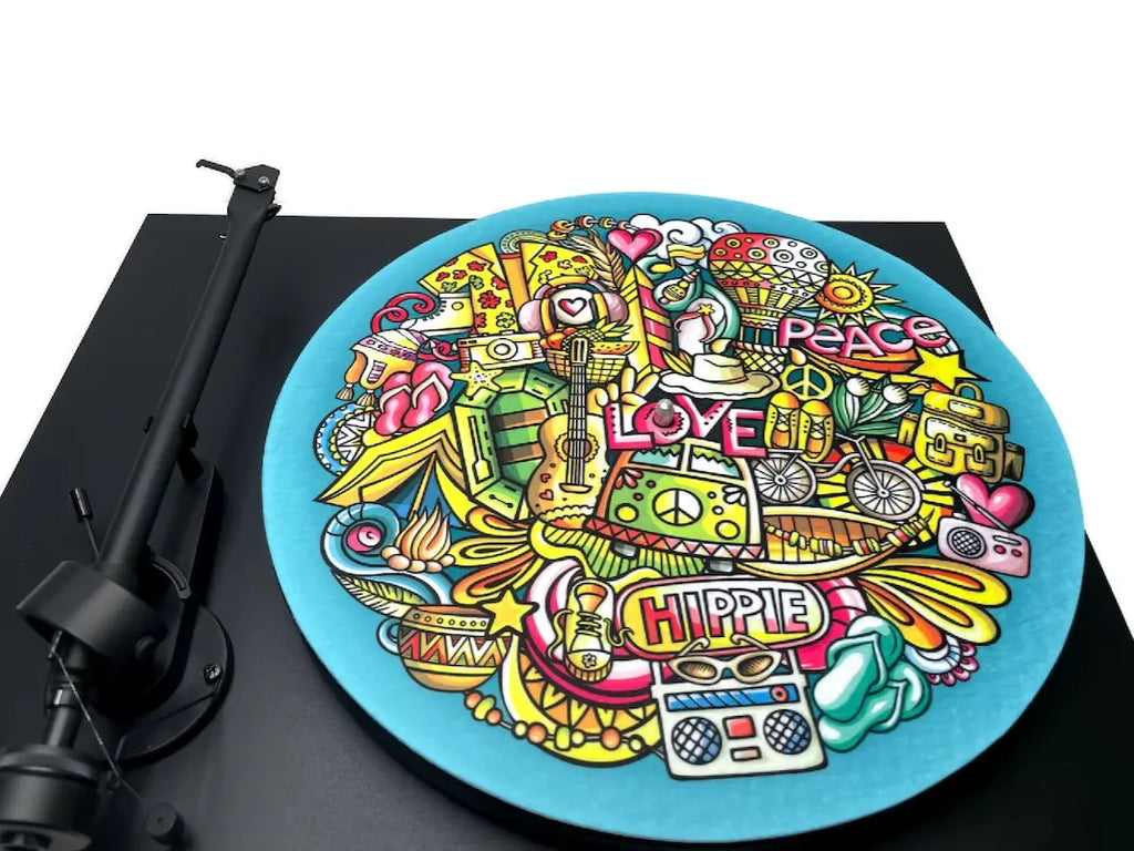 Feutrine pour platine vinyle “Hippie“ - Groovarts