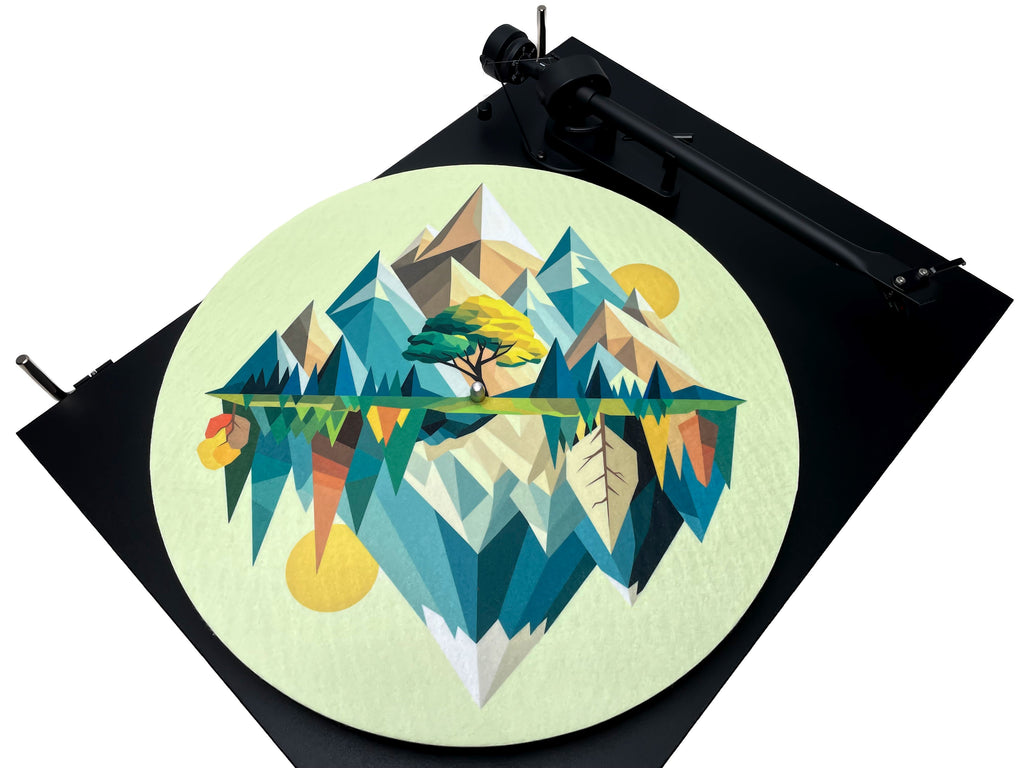 Feutrine pour platine vinyle « MOUNTAINS » - groovarts.com