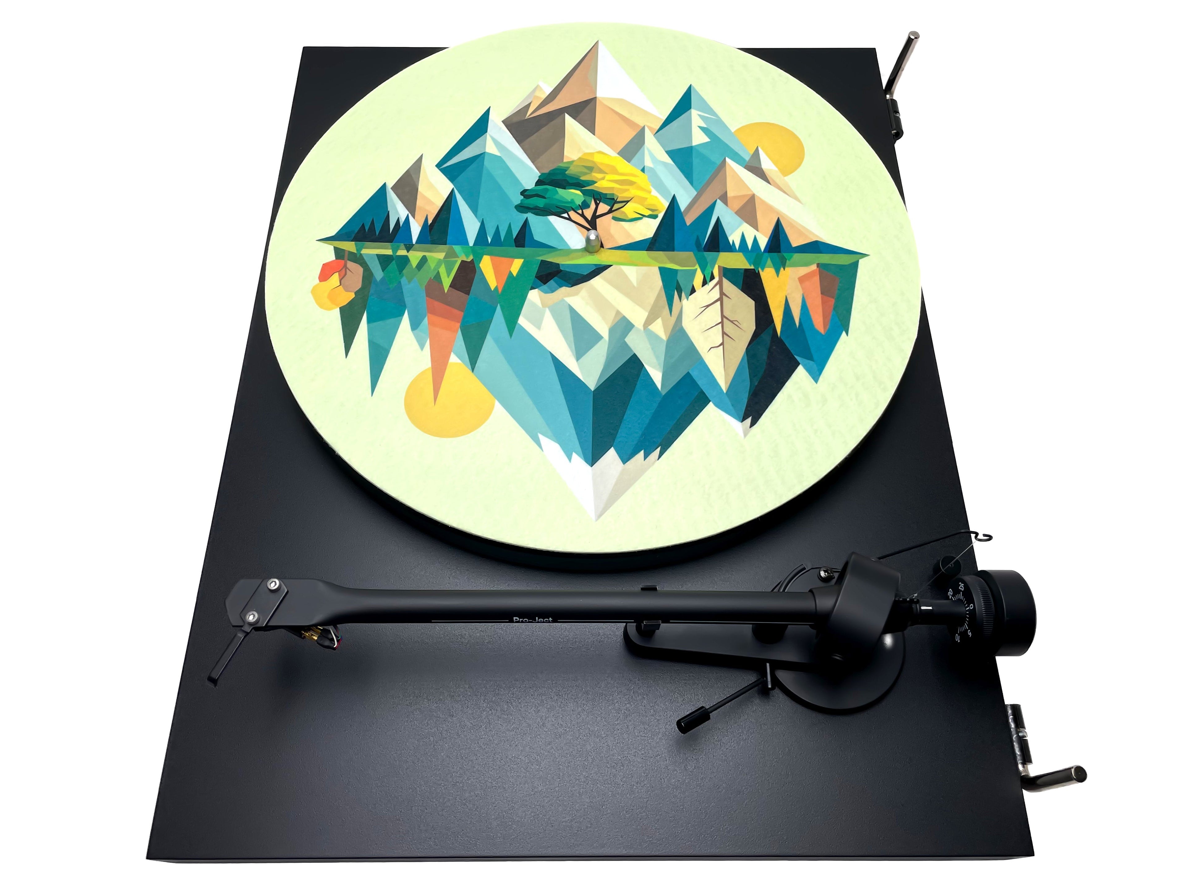 Feutrine pour platine vinyle « MOUNTAINS » - groovarts.com