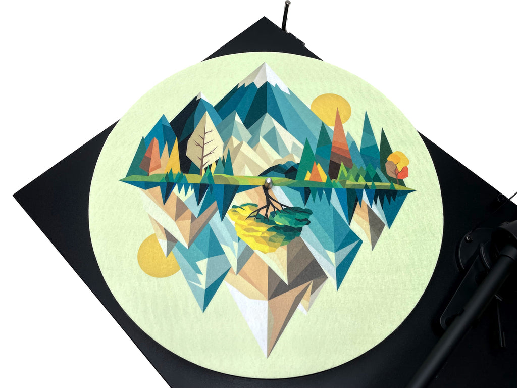 Feutrine pour platine vinyle « MOUNTAINS » - groovarts.com