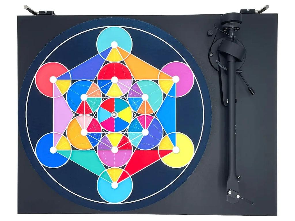 Feutrine pour platine vinyle “Metatron Cube“ - Groovarts
