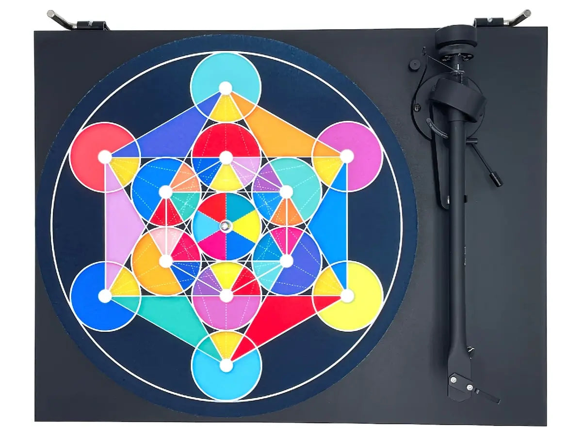 Feutrine pour platine vinyle “Metatron Cube“ - Groovarts