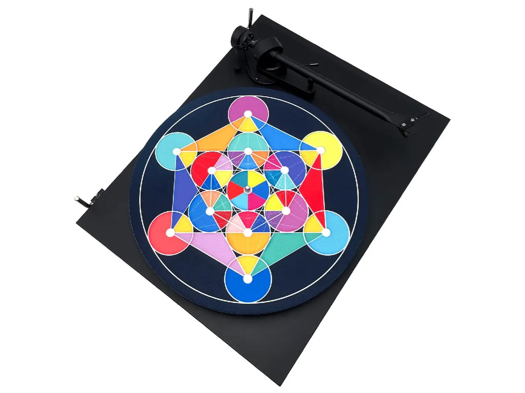 Feutrine pour platine vinyle “Metatron Cube“ - Groovarts