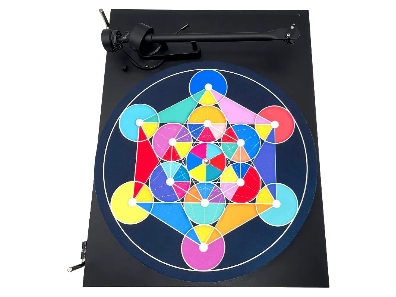 Feutrine pour platine vinyle “Metatron Cube“ - Groovarts