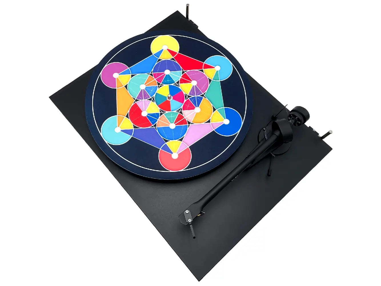 Feutrine pour platine vinyle “Metatron Cube“ - Groovarts