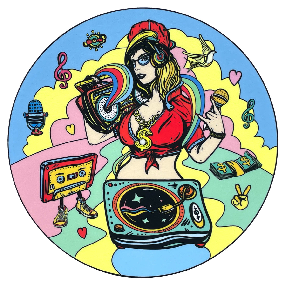 Feutrine pour platine vinyle « OLD SCHOOL » - groovarts.com