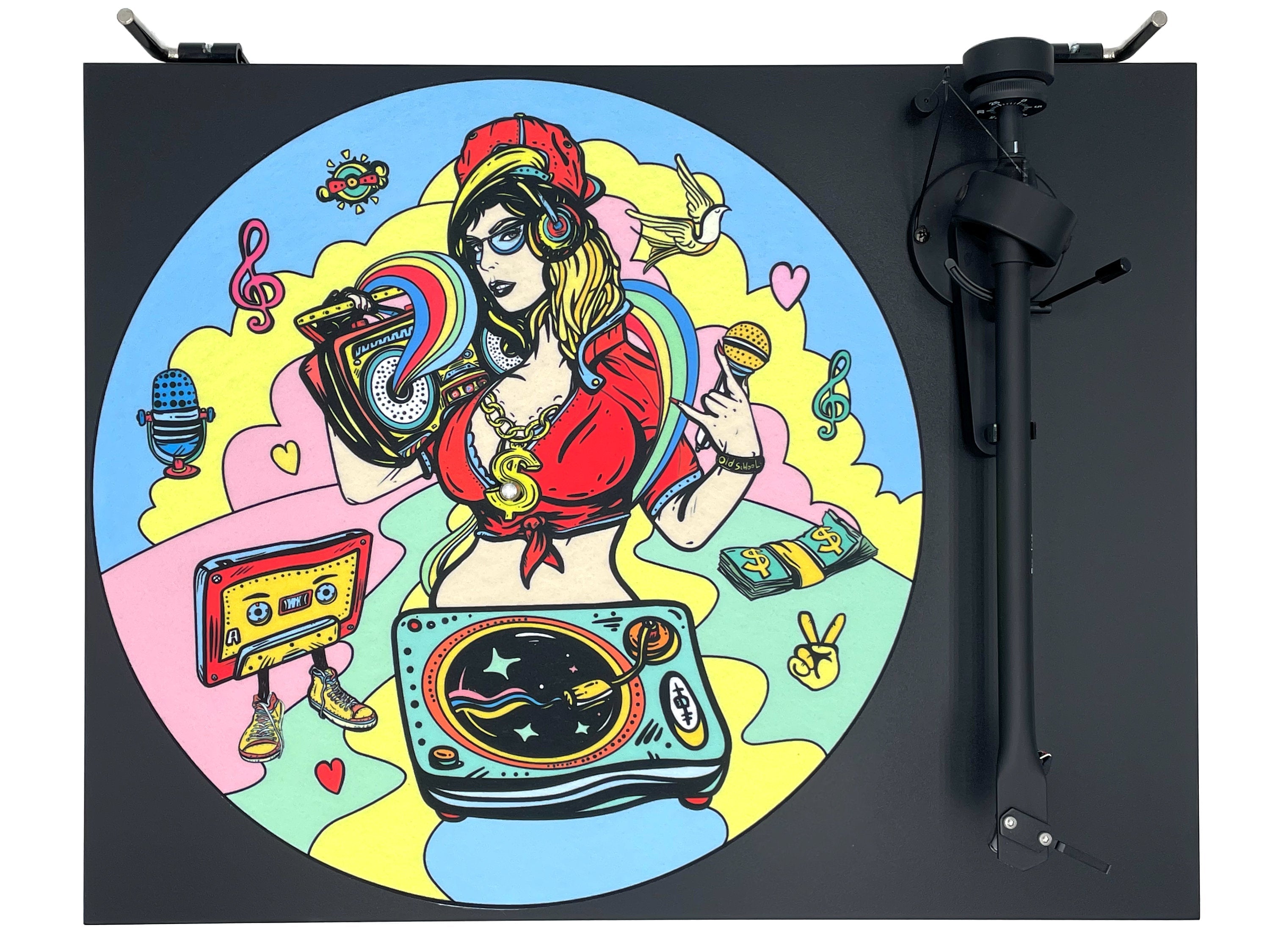 Feutrine pour platine vinyle « OLD SCHOOL » - groovarts.com