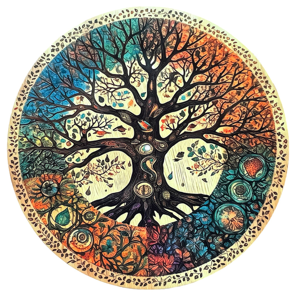 Feutrine pour platine vinyle « TREE OF LIFE » - groovarts.com