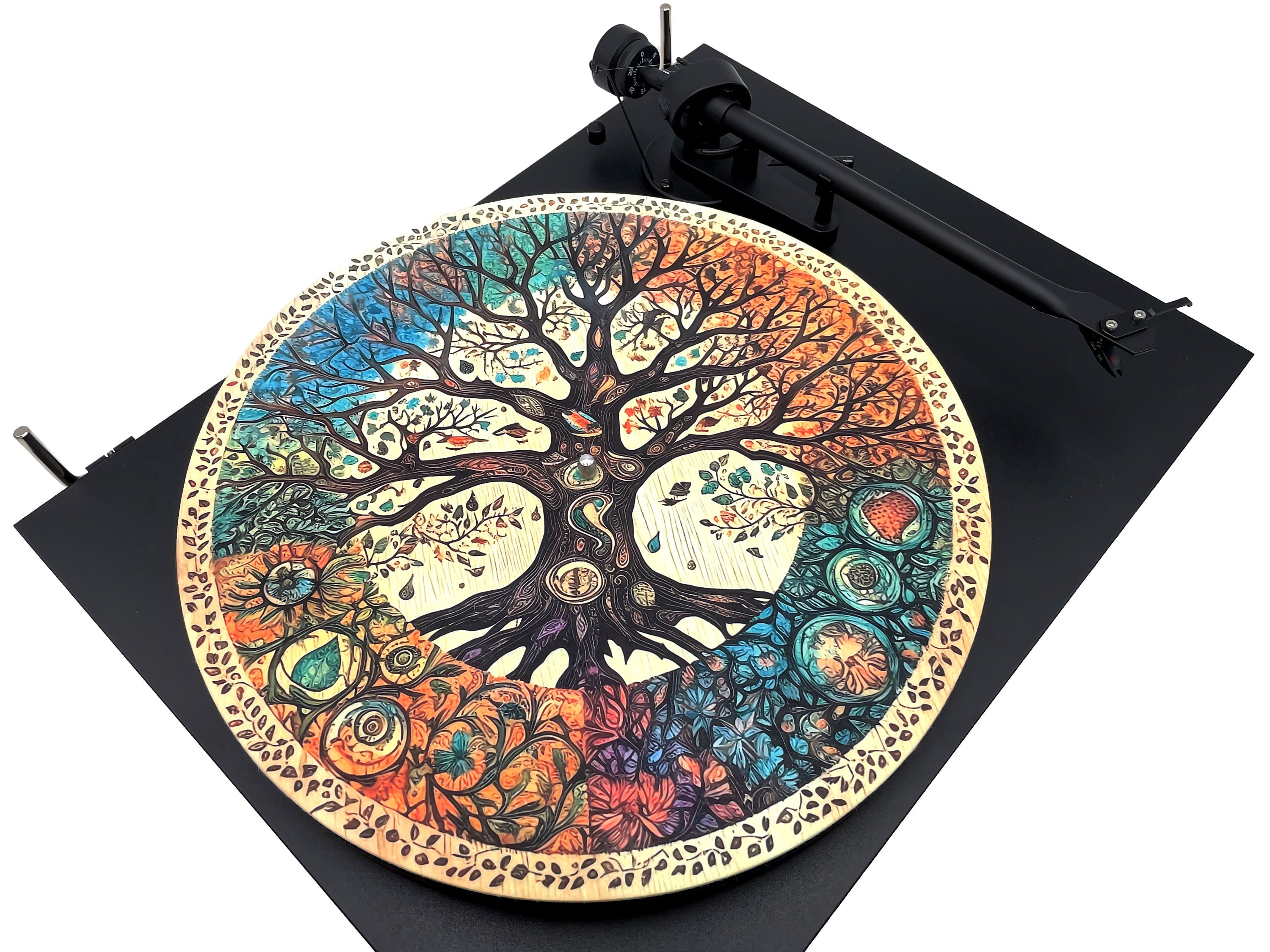 Feutrine pour platine vinyle « TREE OF LIFE » - groovarts.com