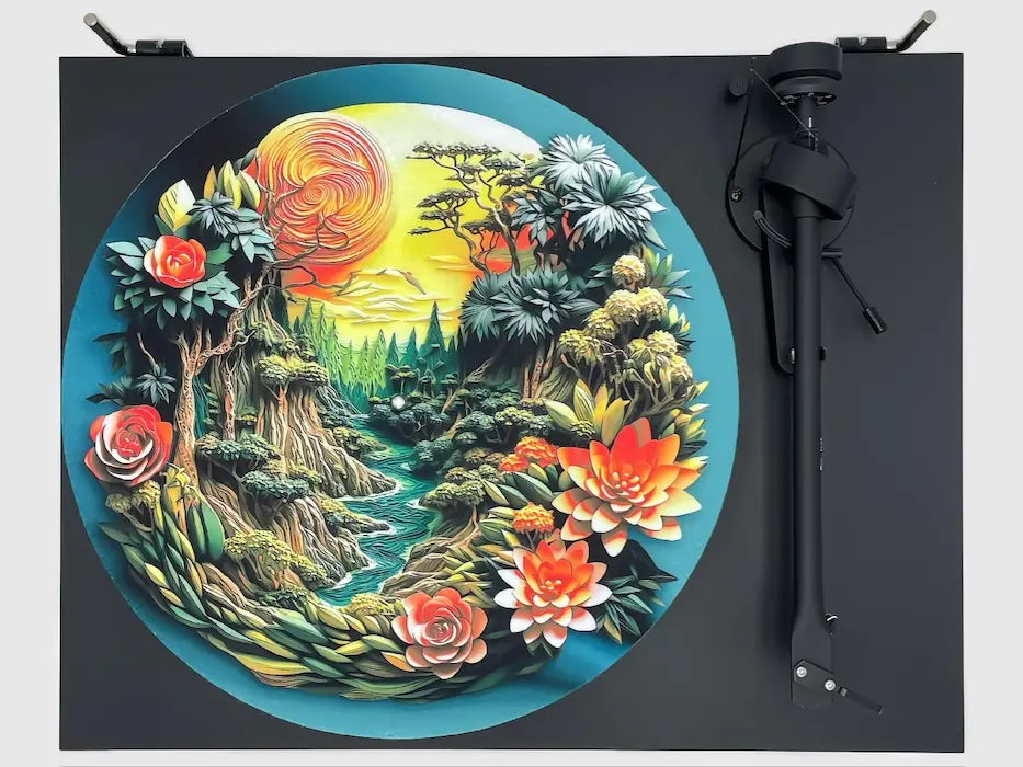 Feutrine pour platine vinyle “Tropics“ - Groovarts