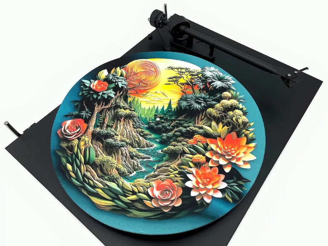 Feutrine pour platine vinyle “Tropics“ - Groovarts