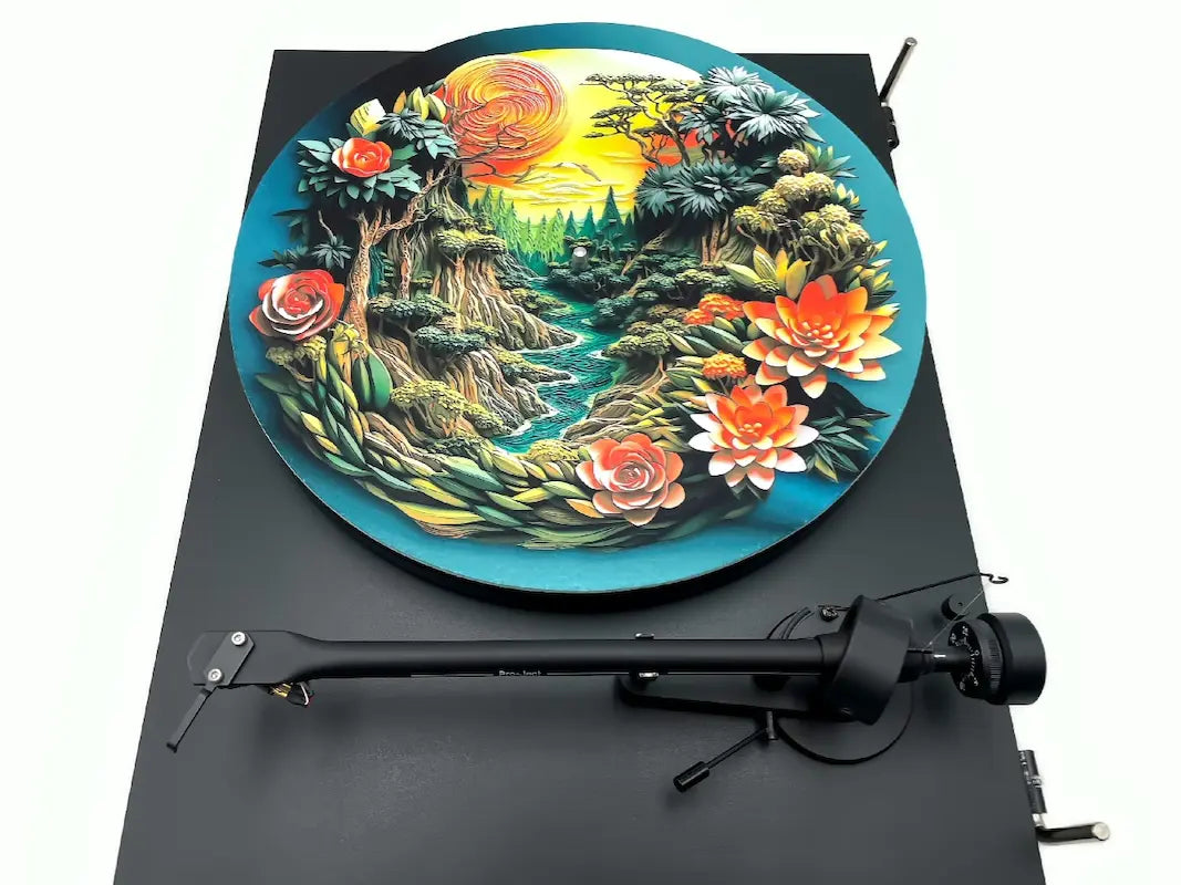 Feutrine pour platine vinyle “Tropics“ - Groovarts