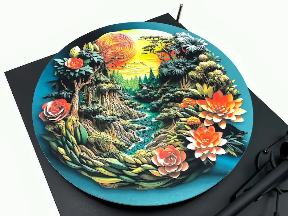Feutrine pour platine vinyle “Tropics“ - Groovarts