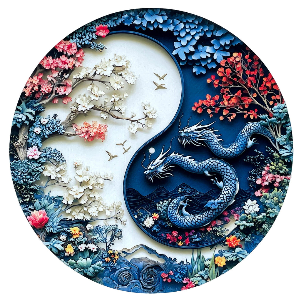 Feutrine pour platine vinyle « YIN-YANG » - groovarts.com