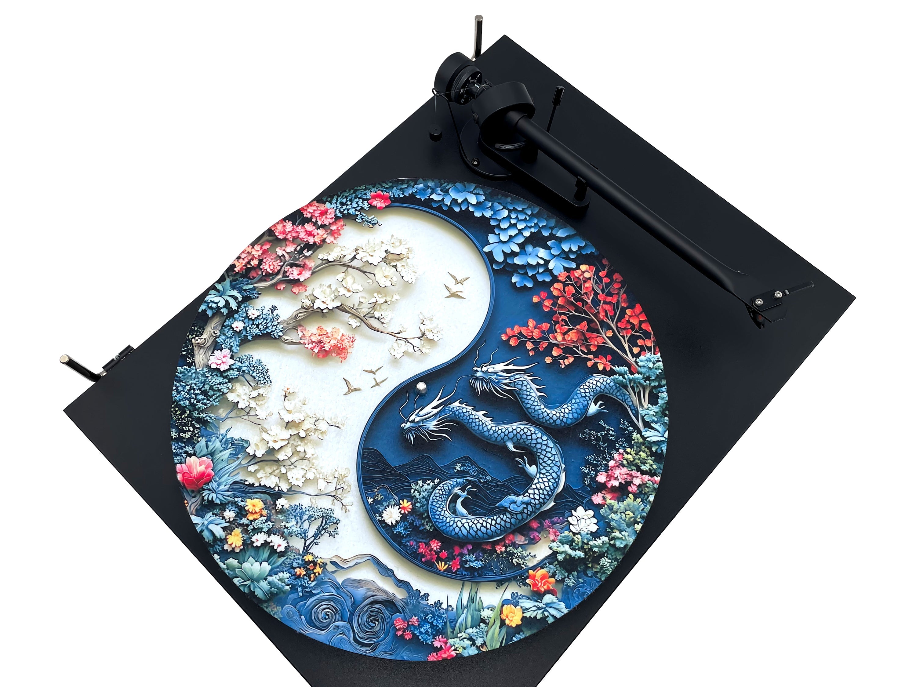 Feutrine pour platine vinyle « YIN-YANG » - groovarts.com