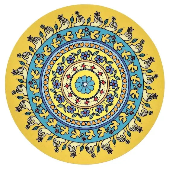 Feutrine vinyle “Flowers“ - Groovarts