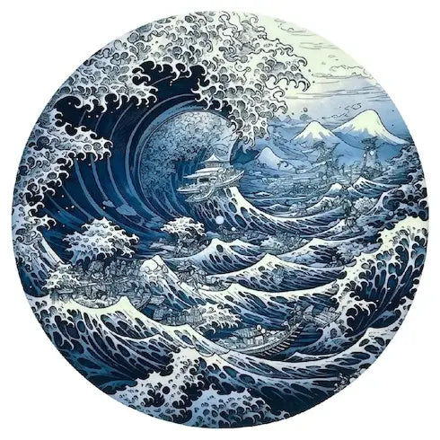 Feutrine vinyle “Kanagawa“ - Groovarts